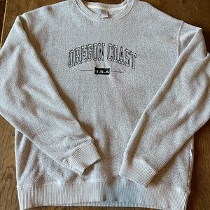Oregon Coast USA Men's Light Grey Crewneck Sweater